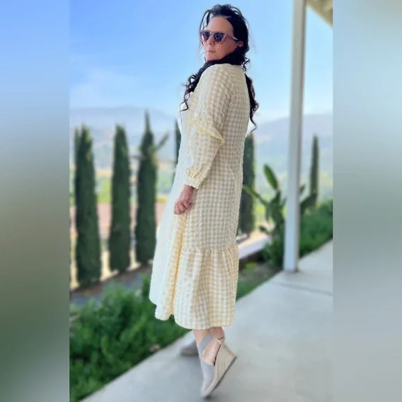 Gingham yellow dress - Picture 2 of 4